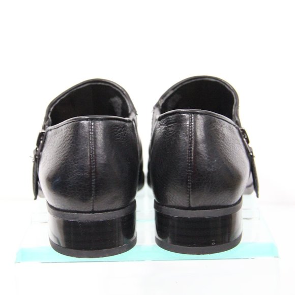 Nine West Ankle Bootie Women Black Leather Shoes Shootie sz 5.5 Nanshe - Picture 7 of 9